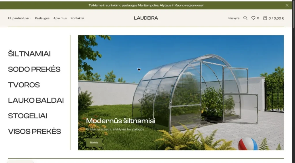 Laudeira svetainės vaizdas